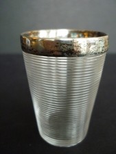 Antique Novelty Silver Mounted Shot Glass Match Striker Hallmarked Birmingham