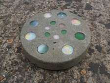 SMALL DECORATIVE CIRCULAR GARDEN ORNAMENT/INDOOR ORNAMENT STEPPING STONE