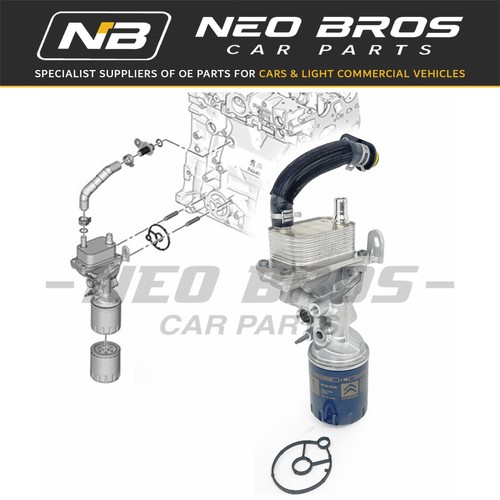 Oil filter cooler - oil, housing