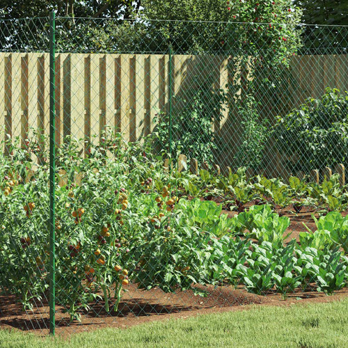 Chain link fence green 10 - chain,