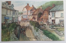 Beer Devon David Skipp Art Postcard