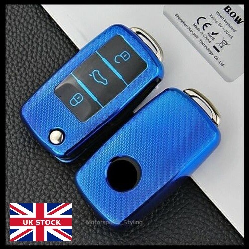 Carbon blue key cover for - key,