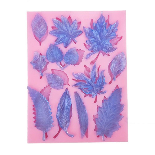 Assorted leaves mould fondant - assorted,