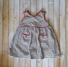 D'Arcy Brown Blue Breton Striped Jersey Dress age 12 months