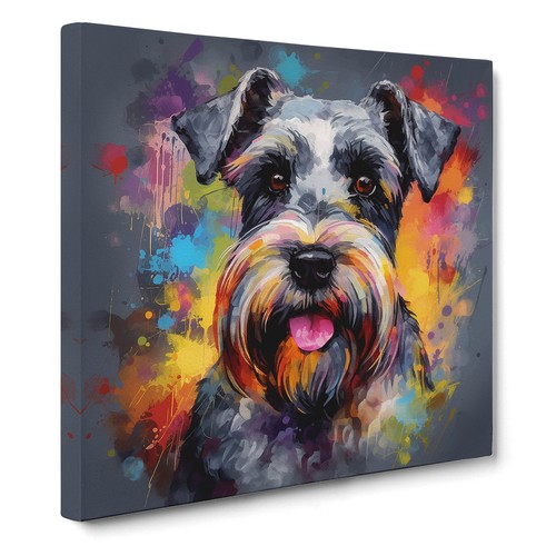Schnauzer expressionism canvas - expressionism,
