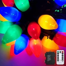 7M LED Strawberry String Lights Remote Outdoor Xmas Tree C7 Bulbs Fairy Lights