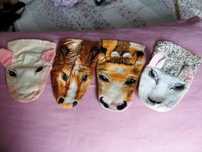 Vintage Early Learning Centre Cotton Animal Hand Puppets 1980s Farm Animals