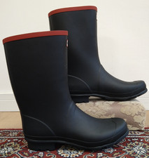 Hunter Unisex Argyll Short Knee Wellington Wellie Welly Boots Size 12 Black