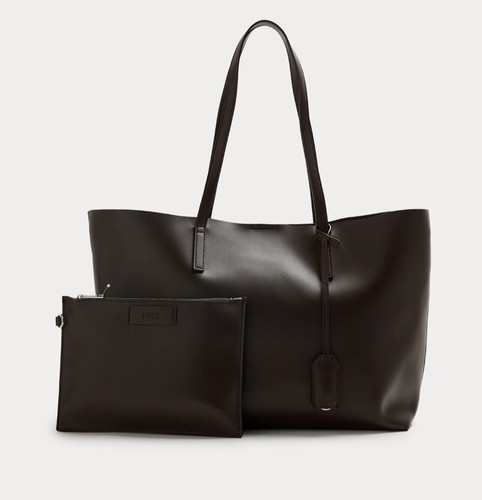 Ladies faux leather tote - ladies,
