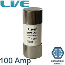 Live Electrical 100 Amp Fuse 22 x 58 100 Amp Mains Isolator Fuse Free Delivery