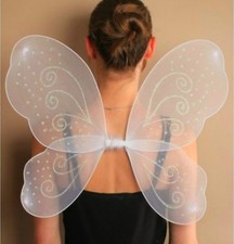 Butterfly Fairy Wings Fancy Dress Dressing Up Ladies Party Lilac Pink White