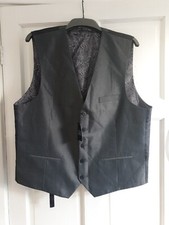 WILLIAMS BROWN CHARCOAL TONIC SUIT WAISTCOAT BELT BACK BNWT SIZE 42R RRP 35 