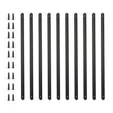 50 Pack 26" Deck Balusters, Metal Deck Railing Spindles with Screws, Black Alumi