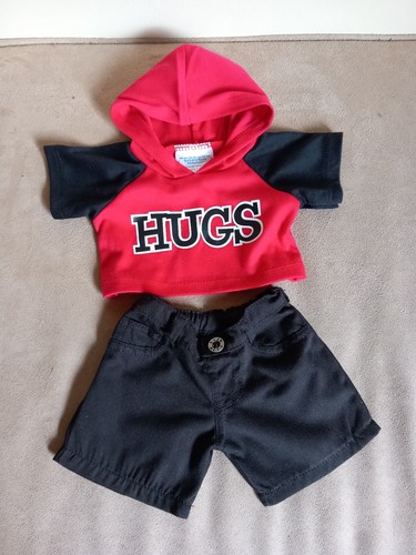 Build bear red hugs hooded - red,