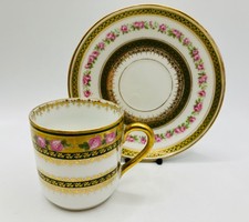 Antique GDA Gerard, Dufraisseix & Abbott Limoges Demitasse Coffee Cup & Saucer