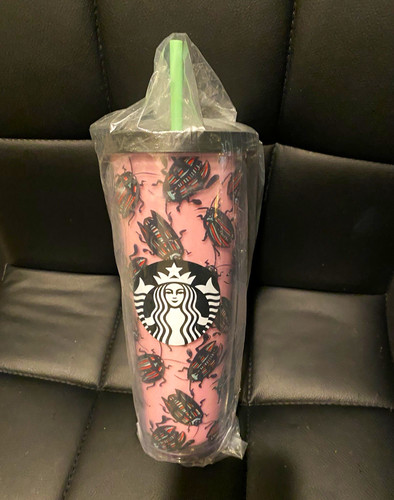 Starbucks 2017 pink beetle bug - starbucks,