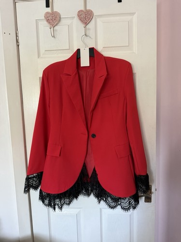 Red blezer jacket women size - women's,