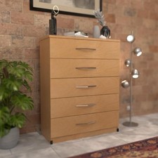 Assembled 5 Drawer Chest Drawer, Ready to Use
