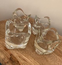 4 IKEA Glass Candle Holders Vasnas Clear Tealight Christmas Decoration Scandi