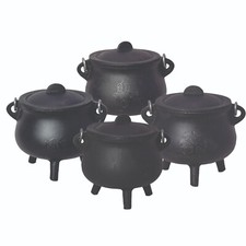 Cast Iron Cauldron 6" with Lid