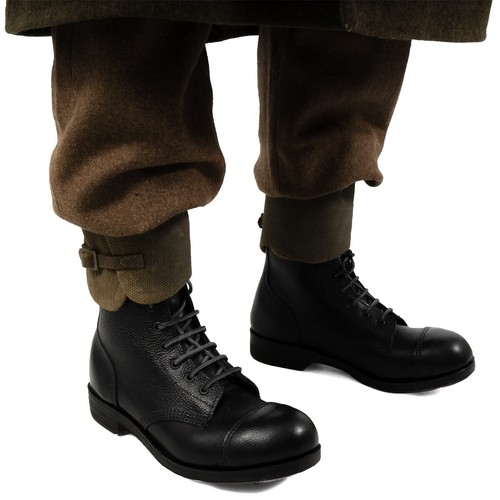 British ww2 leather ammo boots - british,