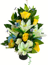 Grave Flowers Pot Arrangement