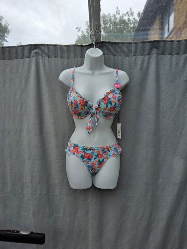 Primark blue floral ruffle - blue,