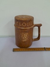 STONEWARE CELTIC DESIGN FLOUR SHAKER EXCELLENT CONDITION.