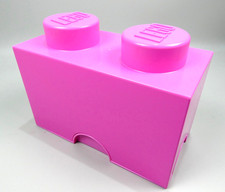 Lego Storage Box 2 Spot - Pink 2012 - (25 x 18cm) - Very Good Condition