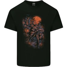 Native American Indian Headdress Apache Mens Cotton T-Shirt Tee Top