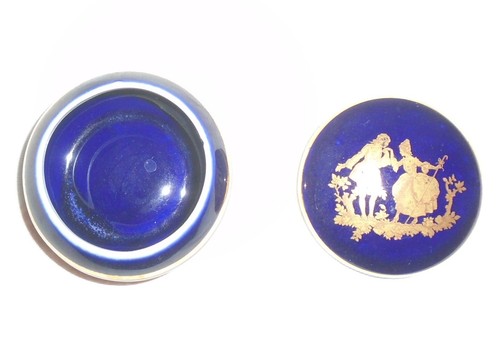 Vtg limoges porcelain cobalt - vtg,