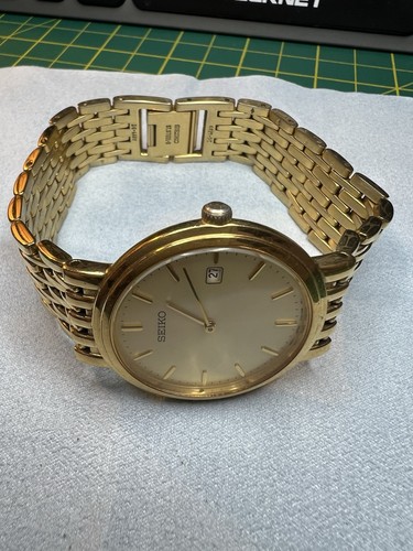 Vintage seiko v739 0a50 gold - vintage,