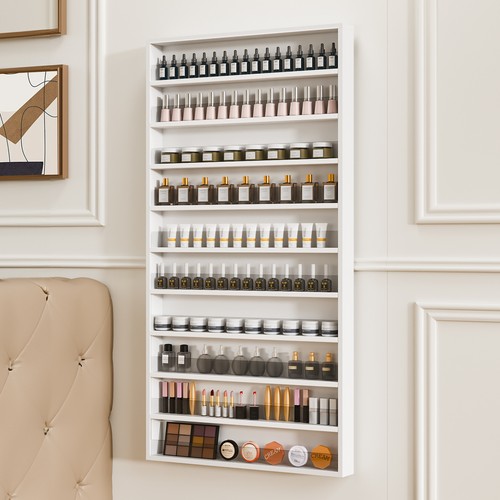 Tier wood wall display - 10-tier,