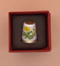 ? Spode Thimble – 1986 Flower of the Year Buttercup, Boxed, Fine Bone China