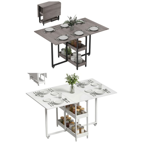 Homcom folding dining table - folding, on