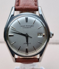 Vintage GIRARD-PERREGAUX Gyromatic 39 Jewels Automatic Date Watch 34mm case.