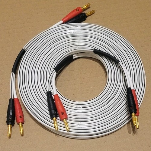 Speaker cables with gold - 2x,