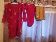 Ladies Stitched Suit Punjabi Pakistani Indian Salwar Kameez Dress 3 Piece Suit