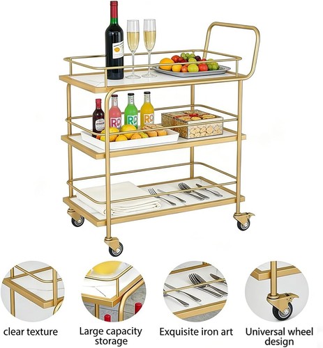 Drink trolley tier bar cart - bar,