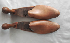 Pair Antique Wooden Hinged Shoe Lasts/Trees