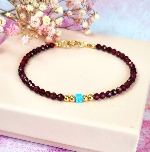 Sky blue opal and ruby - sky,