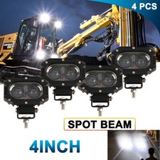 4x 4'' LED Head Lamp for Caterpillar Skid Steers Excavator Forklift Light Loader