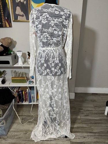 White lace maxi - dress, size