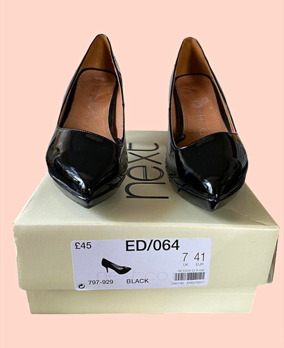 Next black patent pointed - next,