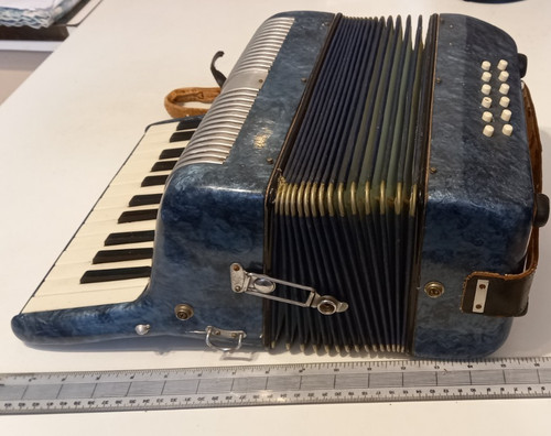 Piano accordion blue - blue., 25-key