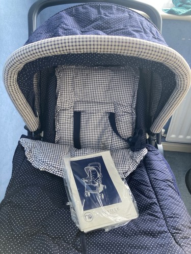 Graco pram blue and white - pram,