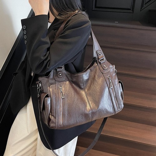 Large capacity leather - leather, womens