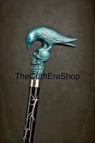 Raven brass handle - handle, walking