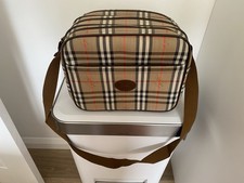 Burberry Vintage Check Tartan Travel Holdall Bag with Shoulder Strap