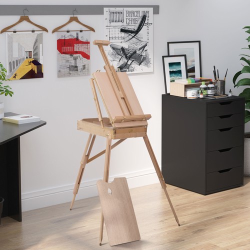 Wooden art easel tripod sketch - wooden,